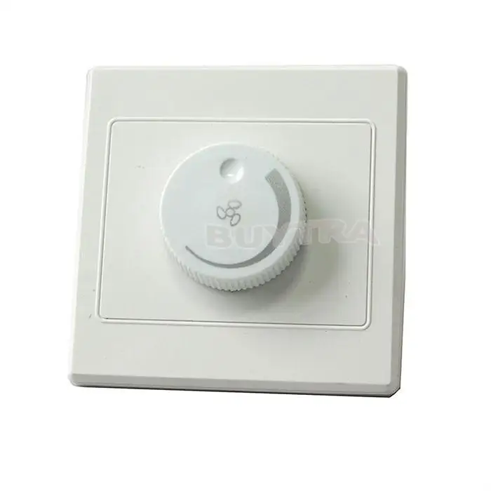 PC Material White Wall Mounted For Control Ceiling Fan Speed Control Switch 200W 10A Dimmer Light Switch Adjustment