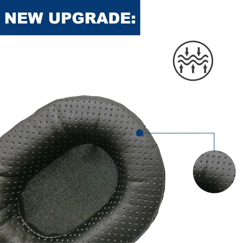 Imagen 2 del producto Nueva actualización de almohadillas de repuesto para auriculares HyperX Cloud Flight S, piezas de cojín de cuero, orejera de terciopelo, funda para auriculares