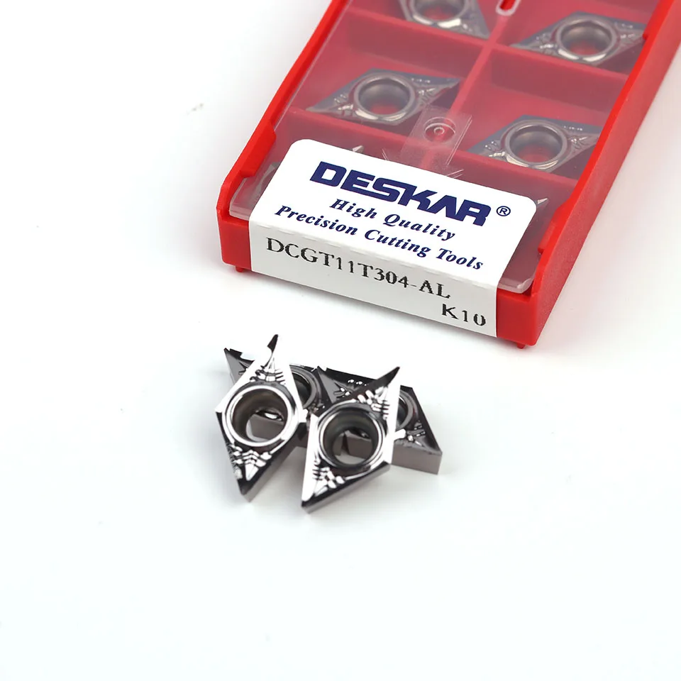 DESKAR DCGT 070202 DCGT07 0204 DCGT070208 AL K10 DCGT11 T302 DCGT11T304 DCGT11T308 CNC 선반 알루미늄 구리 합금 선반