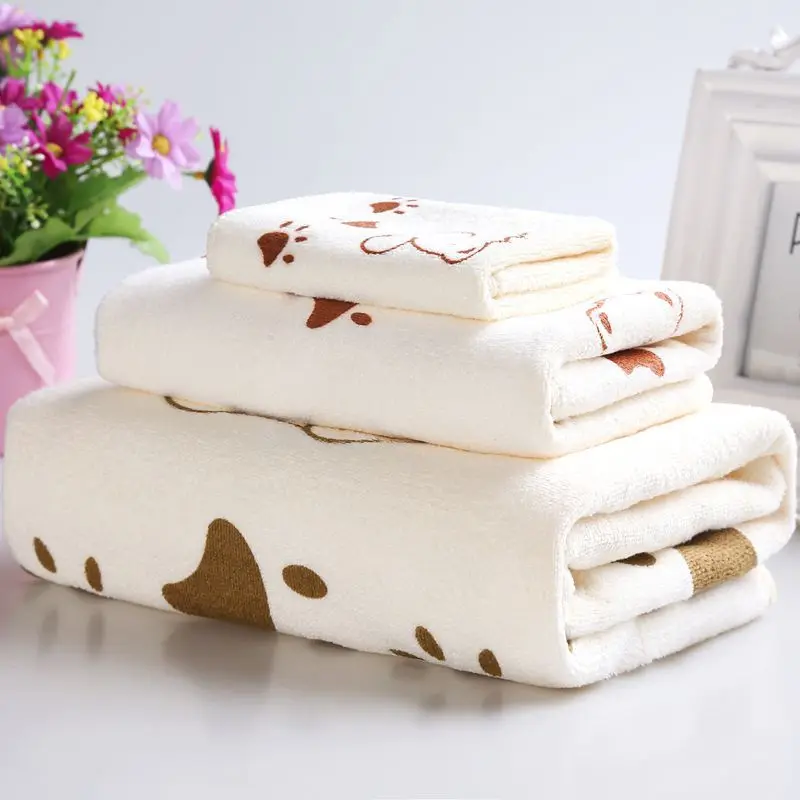 

3 Pcs Bath Towel Set Microfiber Good Water Absorption Bath Face Towel Water Absorbing Bathing Towels Beach Towel