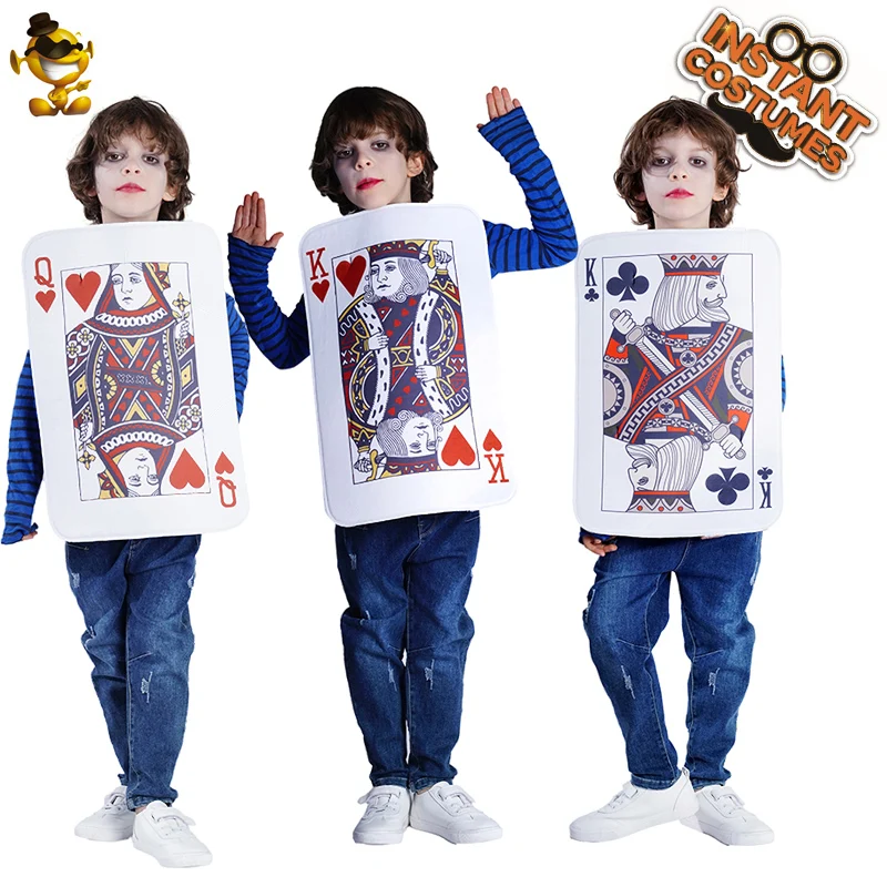 

Unisex Kid Playing Cards King&Queen Tunic Costumes Cosplay Funny Girl's&Boy's Clothes Fancy Dress Children's Holiday