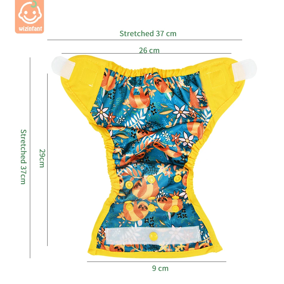 Nouveau! WizInfant – couche-culotte écologique pour nouveau-né, en tissu lavable, pour enfants, 4 pièces/lot