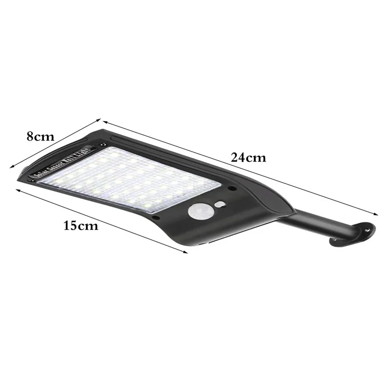 36 LED พลังงานแสงอาทิตย์โคมไฟติดผนังพลังงานแสงอาทิตย์ PIR Motion Sensor หลอดไฟรักษาความปลอดภัย Street ฉุกเฉินกลางแจ้งกันน้ำ