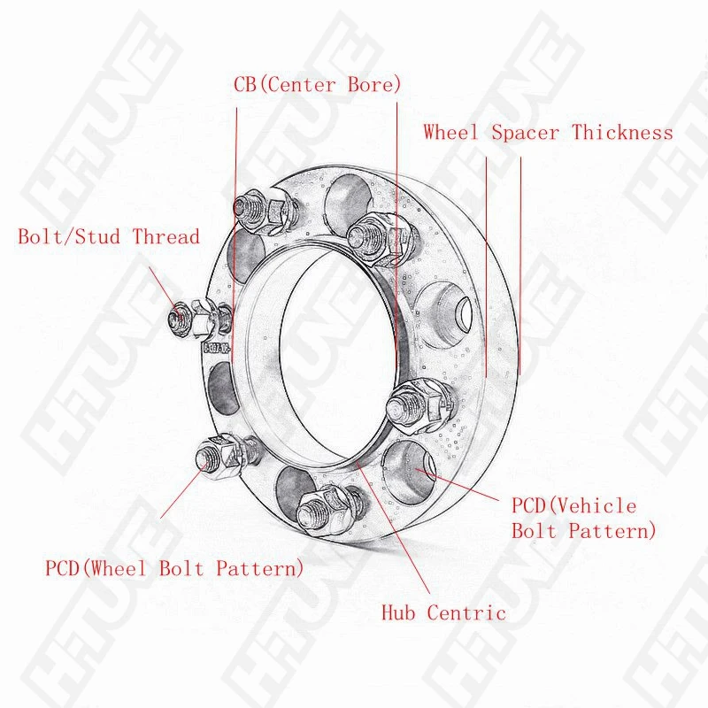 H-TUNE 4pcs 6x139.7 Wheel Spacers Adapters 93.1CB 30mm Forged Aluminum Hub Centric for Ranger / Everest / BT50