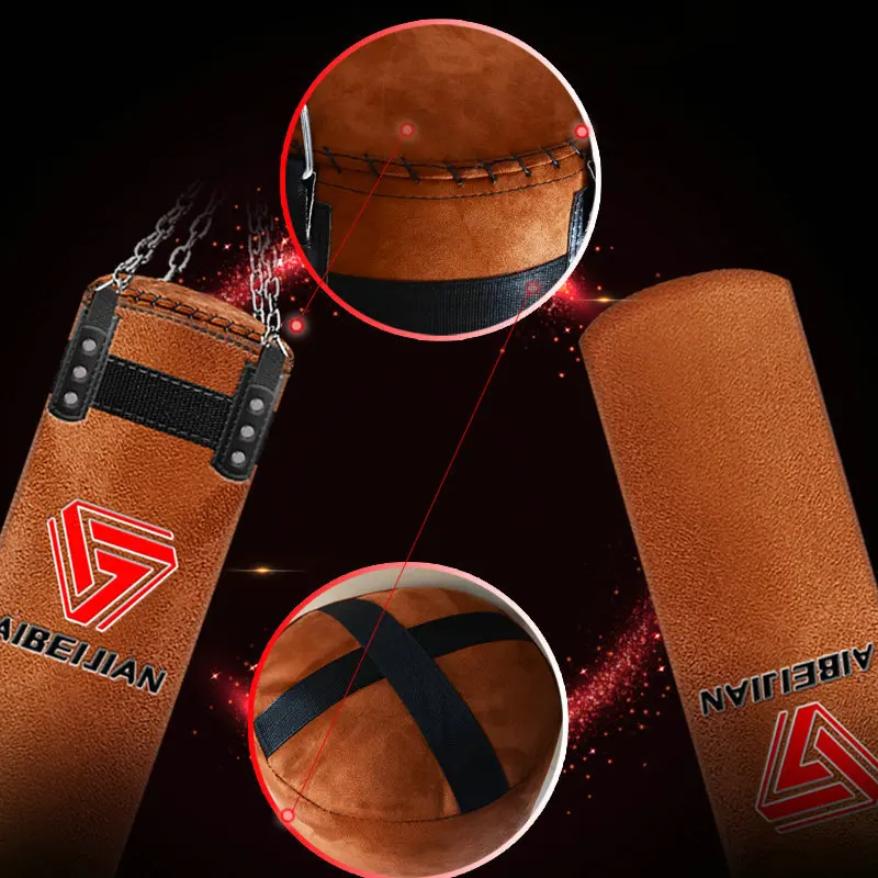 Kickboxing Punching Bag, Boxing Sack, Muay Thai, Martial Arts, Suede, Sanda Sandbag for Taekwondo, Boxing Training 100cm 20kg