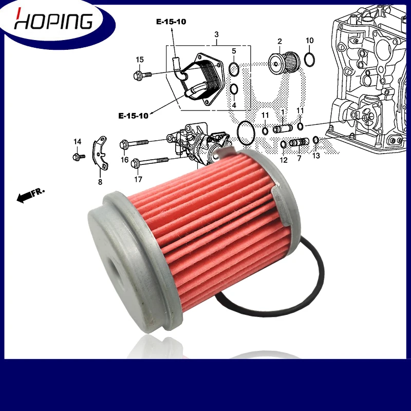 Hoping CVT Transmission Auto Filter CVT Oil Filter 25450-P4V-013 For HONDA CIVIC FC /For CITY GM6 For JAZZ Fit GK/HRV/For CRV