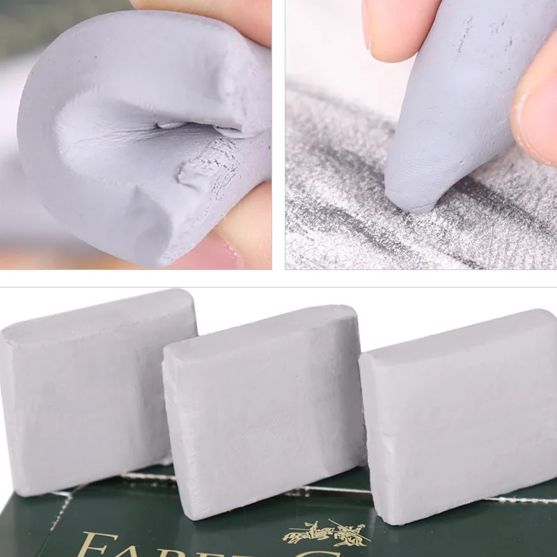 1pcs Faber Castell Plasticity Soft Rubber Eraser Student Drawing Sketch Highlight Novelty Plasticine Pencil Eraser Art Supplies