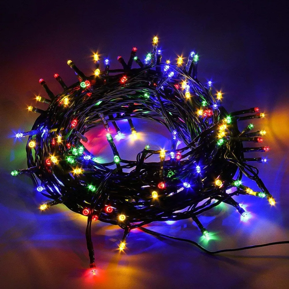 10M 20M Waterdichte Led String Kerstverlichting Op Batterijen 8 Modi Kerstverlichting Buiten Decor Verlichting Vakantie Bruiloft Feest