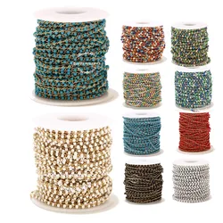 1 Meter Handmade Multi-Color Enamel Satellite Chain Stainless Steel Black Turquoise Beads Beaded Chains for DIY Necklace Making