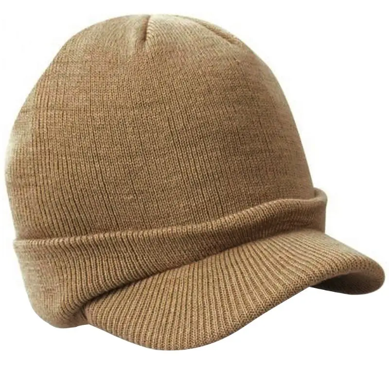 Men Women Winter Knit Baggy Beanie Oversize Fashion Hat Visor Cap Drop Ship