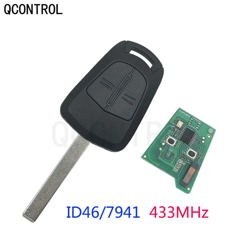 QCONTROL прямой автомобильный ключ дистанционного управления для Opel/Vauxhall Corsa D 2007-2012, Meriva B 2010-2013 с 433 МГц PCF7941