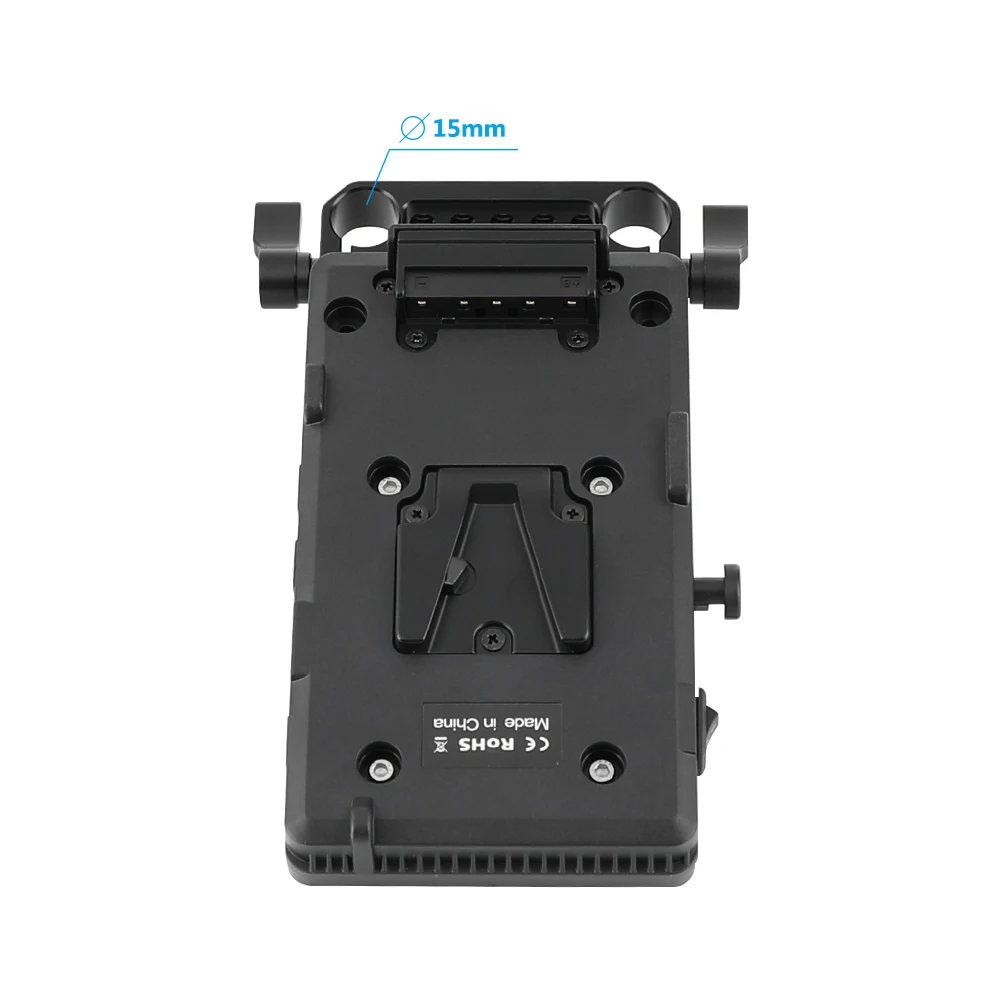 CAMVATE الإفراج السريع الخامس قفل السلطة الفاصل لوحة مع الجبن لوحة بطارية اللوحة الخلفية و 15 مللي متر قضيب المشبك للبطارية DSLR كاميرا