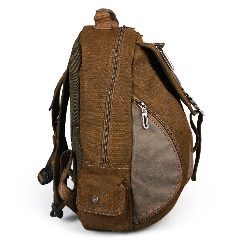 Backpack Retro Canvas Vintage Backpack Men Teenage Boys Backpacks Students School Bag Travel Zipper Rucksack Men\'s backpack