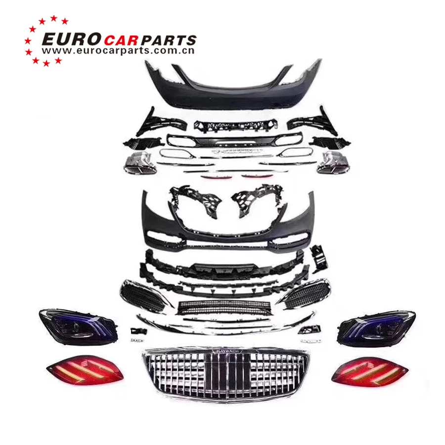 S class w222 S500 S63 body kit for W222 S500 S63 S65 to M style body kit with headlamp taillights and bumpers