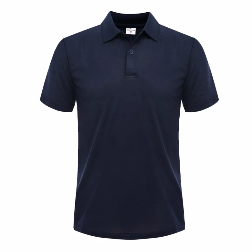 Polo d\'Été à Manches Courtes avec Logo Personnalisé, Chemise à Revers Décontractée et Solide, Design Brodé, vaccage Rapide, Haut Imprimé, 14 Pièces