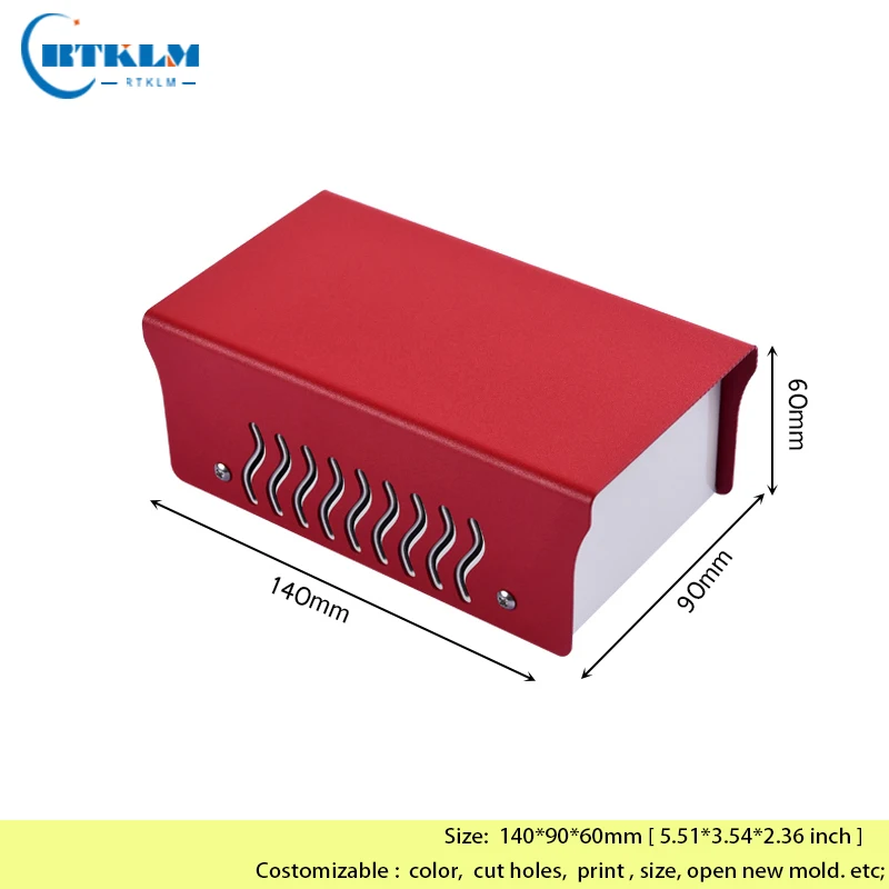 Iron junction box desktop metal instrument enclosure Iron enclosure DIY custom electrical box Iron instrument case 140*90*60mm