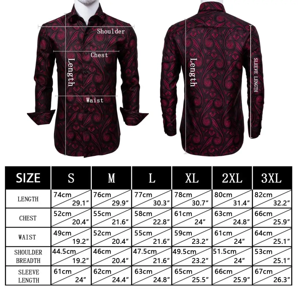 Designer Emerald Green Paisley Long Sleeve Polyester Mens Shirt Autumn Fashion Casual Jacquard Lapel Pattern Business Barry.Wang