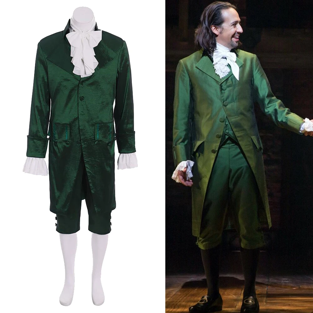 

Musical Hamilton Miranda Costume Thomas British Prince Drama Outfits baroque Aristocrat Medieval Blazer Men’s Vintage Suit