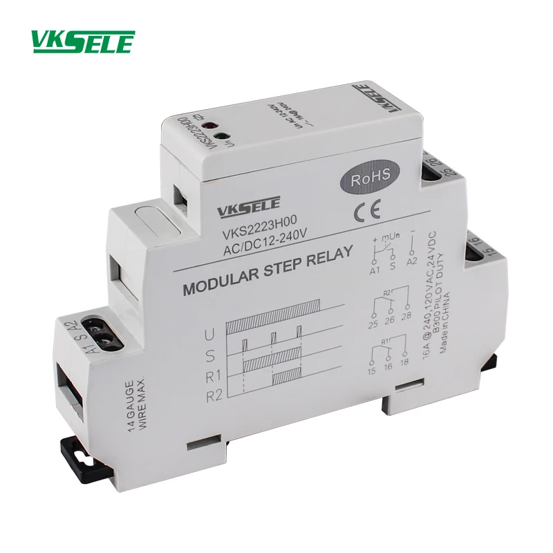 Imagem -06 - Relé Bistável 5a 12v 24v 110v 220v ac Relé Temporizador Elétrico Vks2223