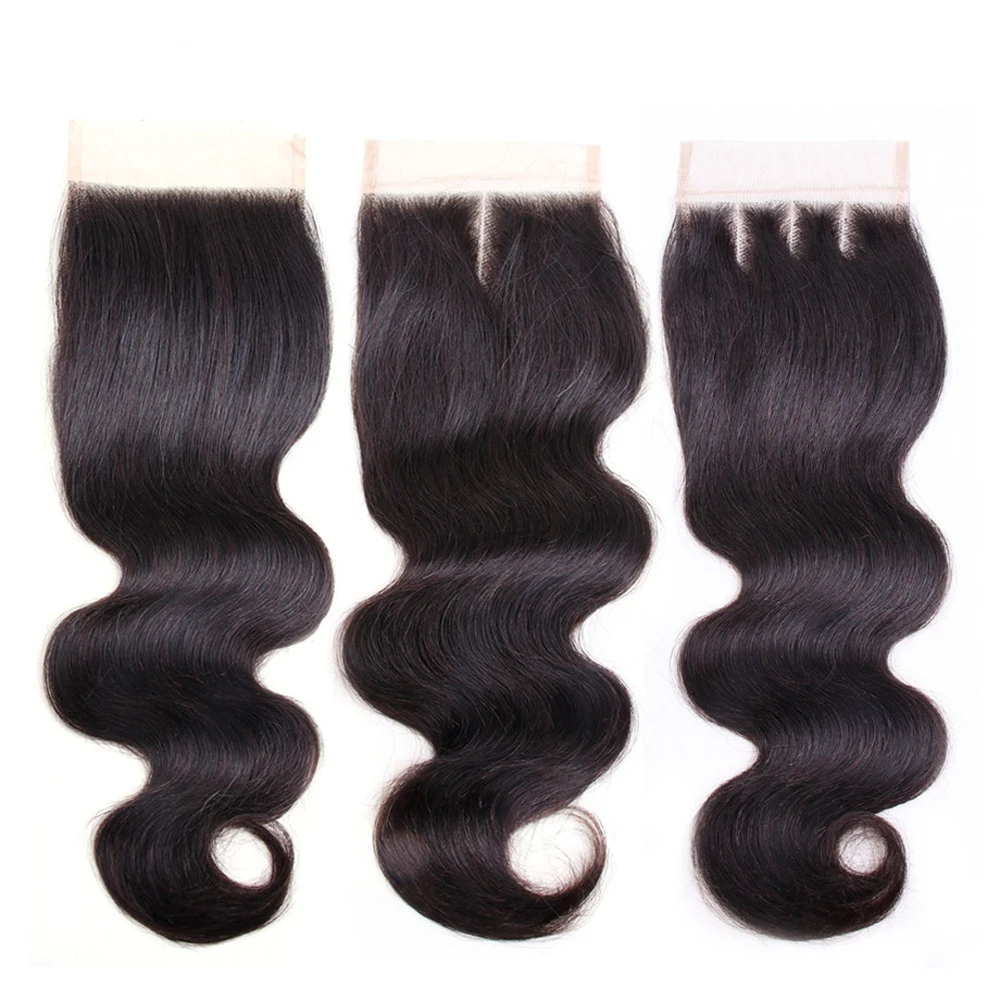 5*5 Silicone Silk Base Lace Closure Human Hair Silk Top Closure  24