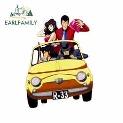 EARLFAMILY 13cm for Lupin III Anime Car Stickers RV VAN Car Door Windshield Waterproof Scratch-proof Decal Surfboard Decoration