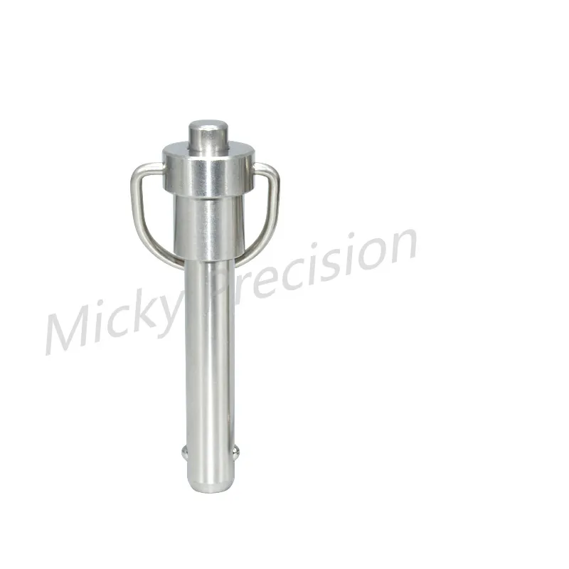 Ball Lock Pin Quick Release Pin Button Type with Ring Handle Pull Quick Lock Pin Stainless Steel Diameter 5-25mm Length 10-120mm