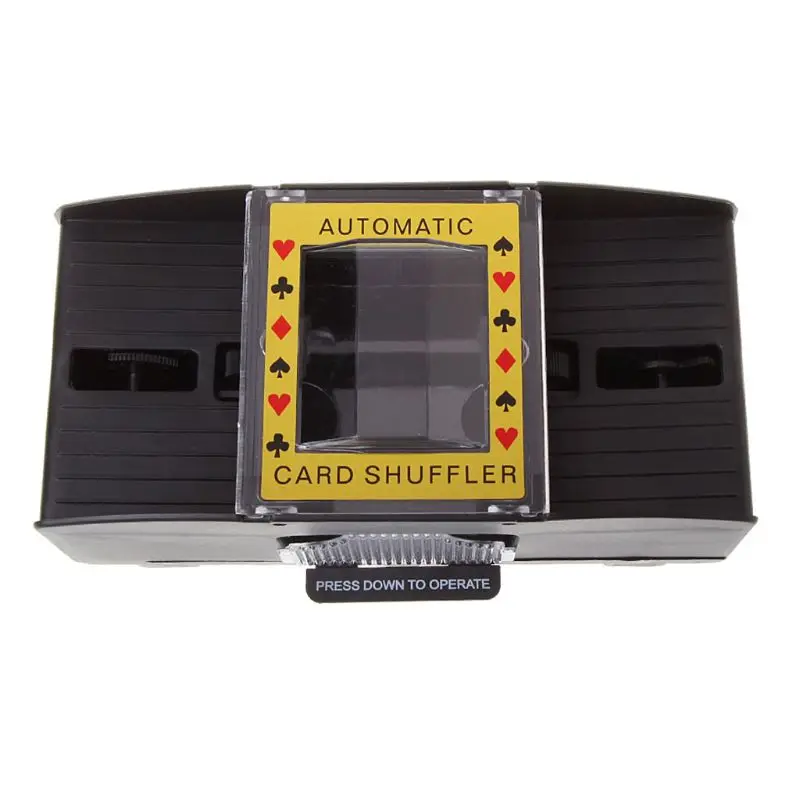 2023 New Automatic Poker Card Shuffler Board Games Battery Operated Playing Cards Shuffle 2 Deck Automatic Hand Crank