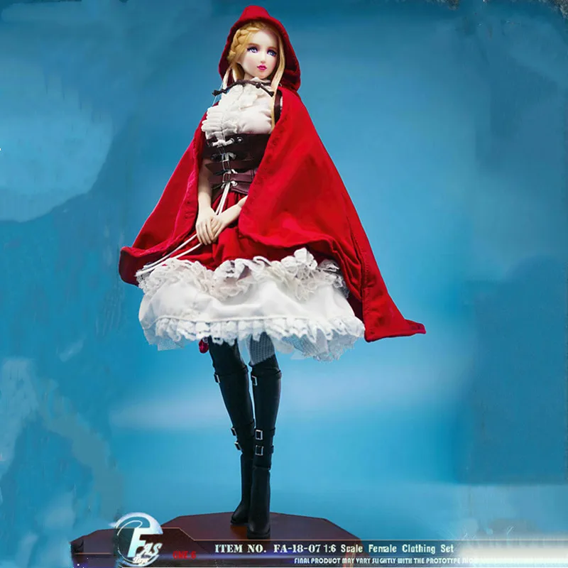 

FASToys 1/6 FA-18-07 Red Cloak Gothic Lolita Dress Clothing Set Fit 12'' Female Action Figure