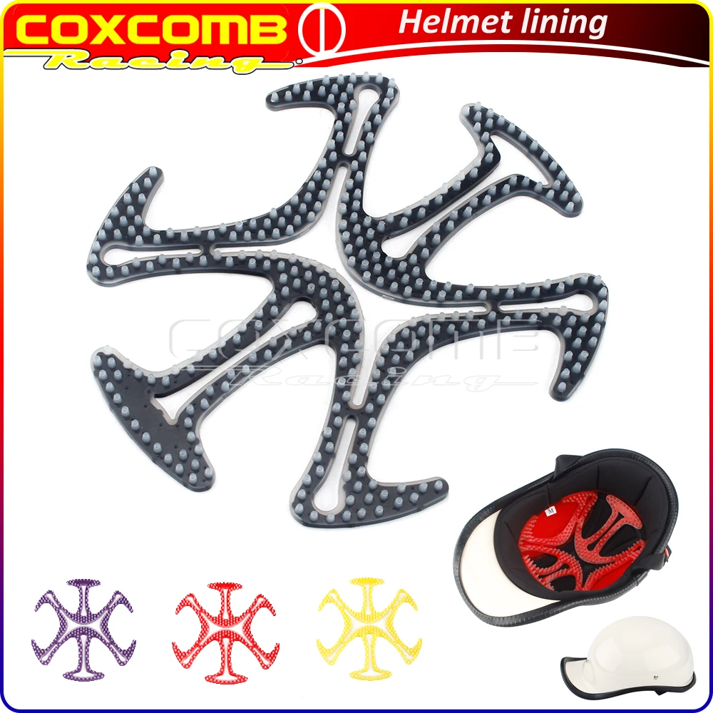 

Motorcycle Accessorise Universal Black Silicone Helmet Padding Safety Protection Hat Breathable Inner Liner Helmet Cooling Pad