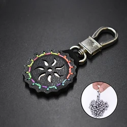 New Slingshot Strong Magnetic Pendant Suction Steel Ball Portable Round Keychain Decoration Outdoor Hunting Shooting Accessories