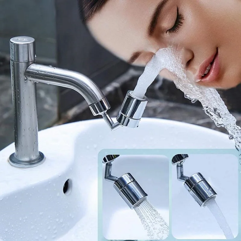 720 Rotating Faucet Filter Tap Aerator Tip Water Bubbler Water Tap Spout Splash-proof Water Saver  Energy Saver for Home