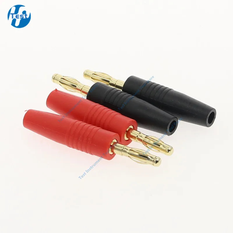 4pcs New 4mm Plugs Gold Plated Musical Speaker Cable Wire Pin Banana Plug Connectors