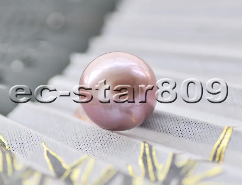 

P6714 13mm Natural Lavender Round Edison Keshi Pearl Loose Bead