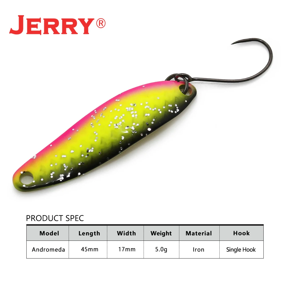 Jerry Andromeda 5g Micro Trout Metal Spoon Spinning Lure Artificial Glitter Casting Talling Hard Lures Lake Stream River Bait