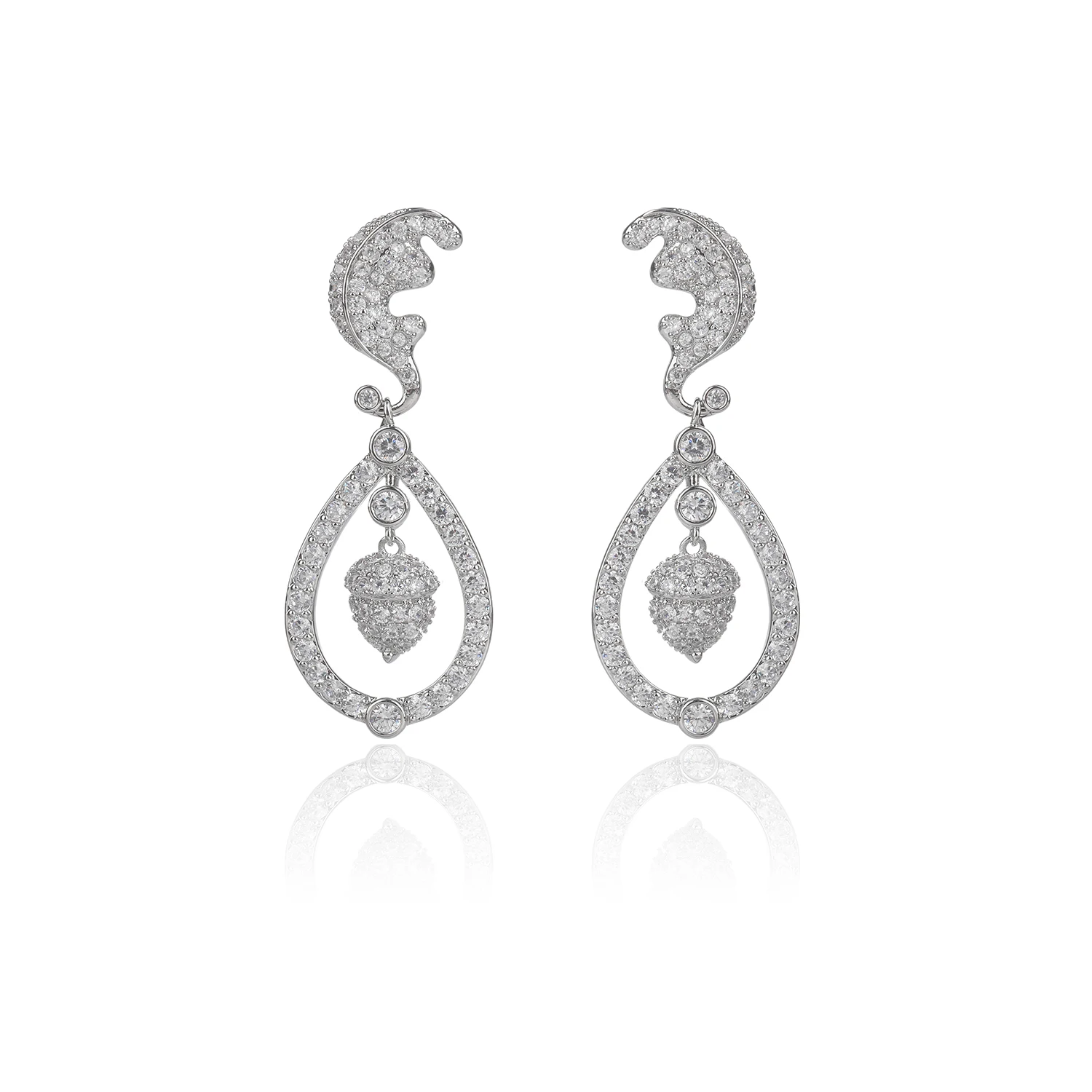 

Cubic Zircon CZ Princess Kate Middleton Earring,Wedding Dangle Earring for Bridal Women Girl Prom Jewelry CE11128A