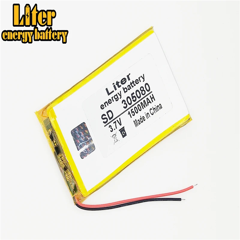 3.7V 1500mAh 305080   Células de batería recargables de iones de litio Li-Po de polímero de litio para Mp3 MP4 MP5 GPS