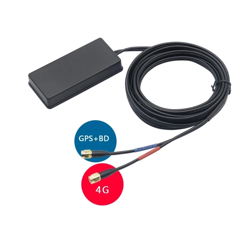 Präzise Lokalisierung GPS + BD 1575,42 Mhz 1561Mhz 4G 700 ~ 2700Mhz Aktive Fahrzeug Antenne mit Zwei kabel und Magnetische Montage