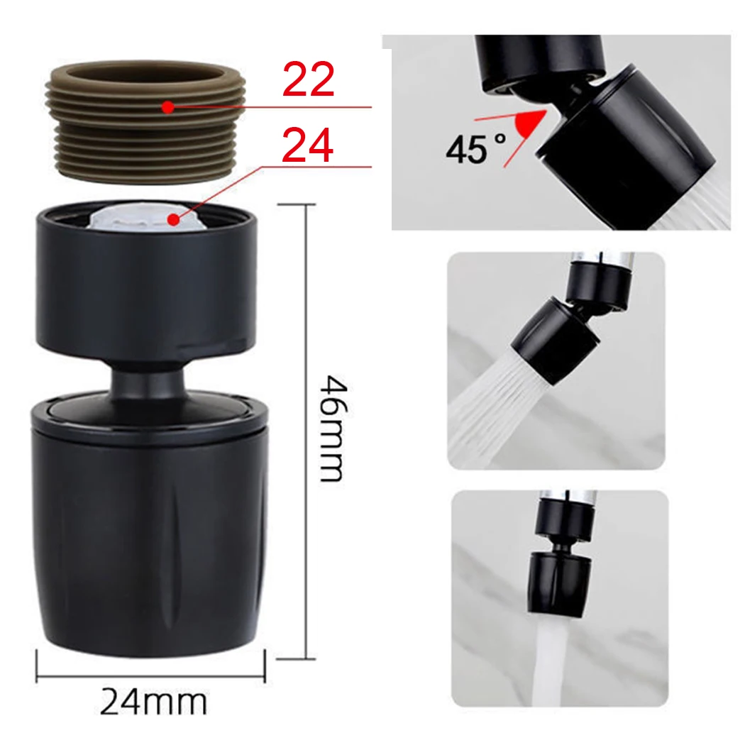 Universal Kitchen Water Faucet Adjustable Pressure Rotating Water Tap Head Water Saving Shower Faucet Nozzle Adapter