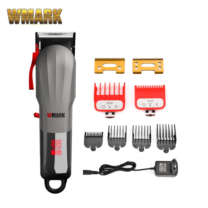 2021 WMARK NG-115 New Rechargeable Hair Clipper Cord & cordless Hair Trimmer  Hair Cutting machine With LED Battery Display