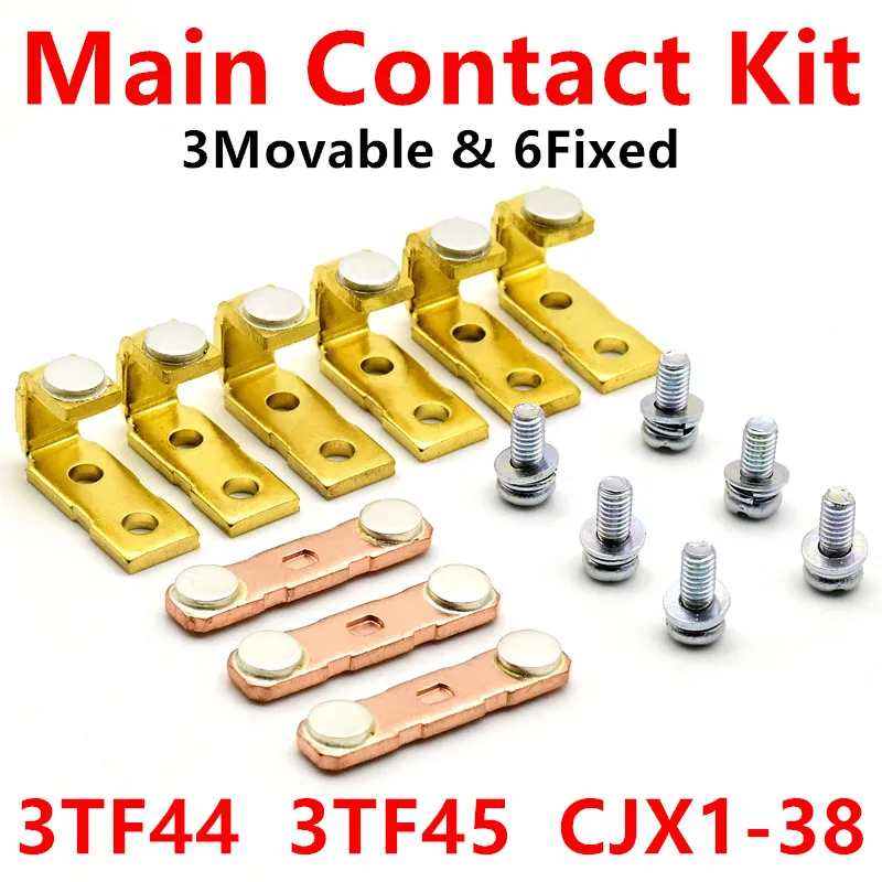 3TY745-0A 3TY744-0A Main Contact Kit For 3TF45 3TF44 Contactor Replacement Kit Movable And Fixed Contacts CJX1-38 After Market