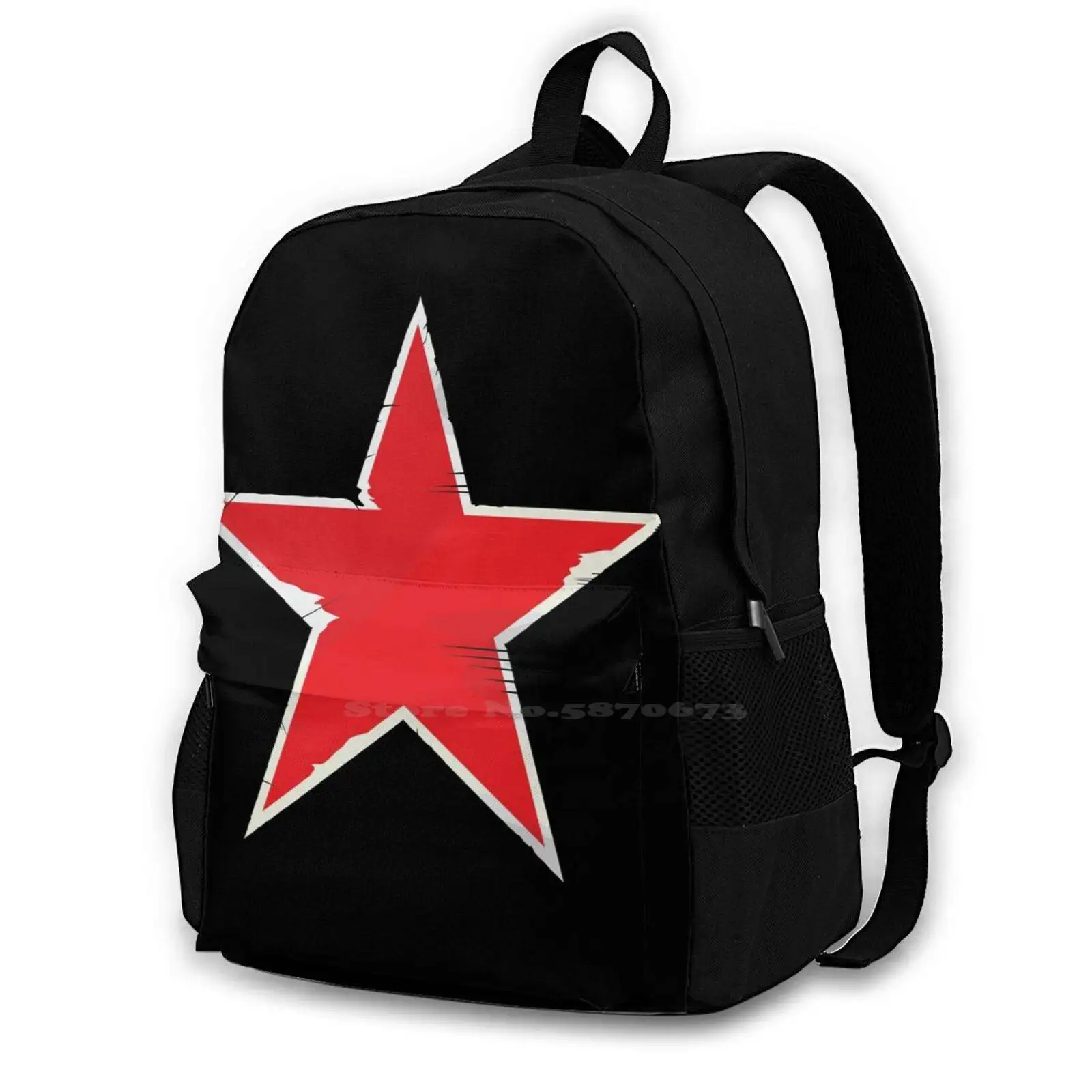 

Vintage Red Star Of The Ussr Teen College Student Backpack Pattern Design Bags Red Star Redstar Cold War Communism Soviet Army