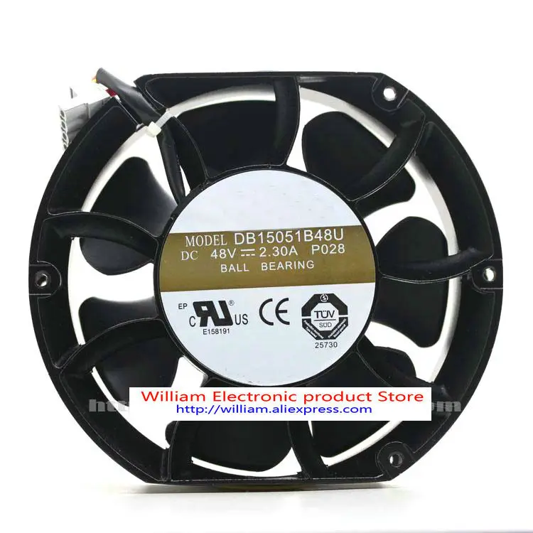 

New Original DB15051B48U 150*150*51MM 15cm 48V 2.30A Dual Ball Telecom Power Supply Fan