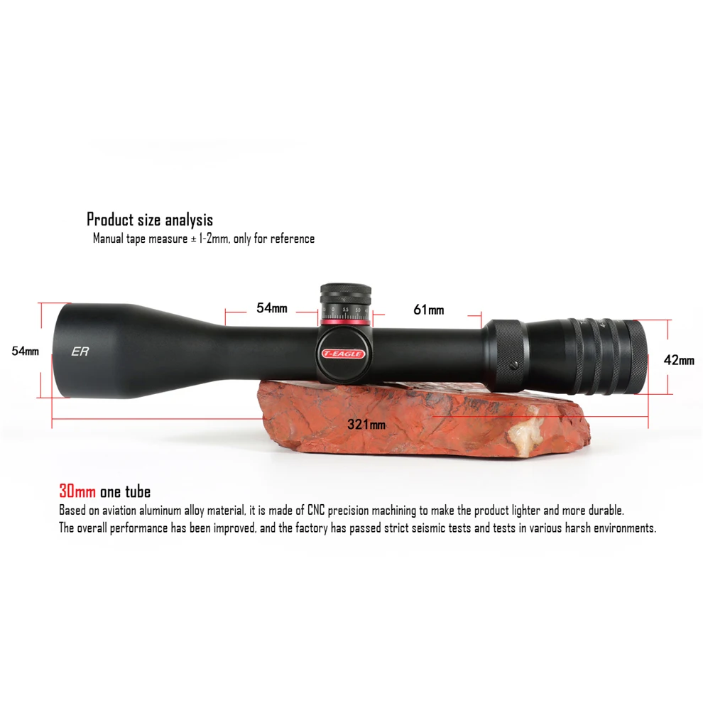 Imagem -02 - T-eagle Sfir 416x44 Âmbito Ajuste Lateral Caça Riflescope Vistas Ópticas Focagem Lateral Rifle Sight Âmbito Sniper