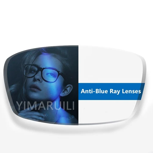 YIMARUILI 1,56 1,61 1,67 1,74 lentes antirreflectantes antiarañazos UV400 antiluz azul revestimiento HMC lente óptica de resina CR39