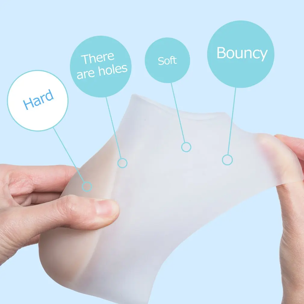 Gót Chân Bảo Vệ Tăng Silicone Nửa Đế Trong Chèn Vô Hình Tăng Chiều Cao Miếng Lót Chống Nứt Unisex Chân Chăm Sóc