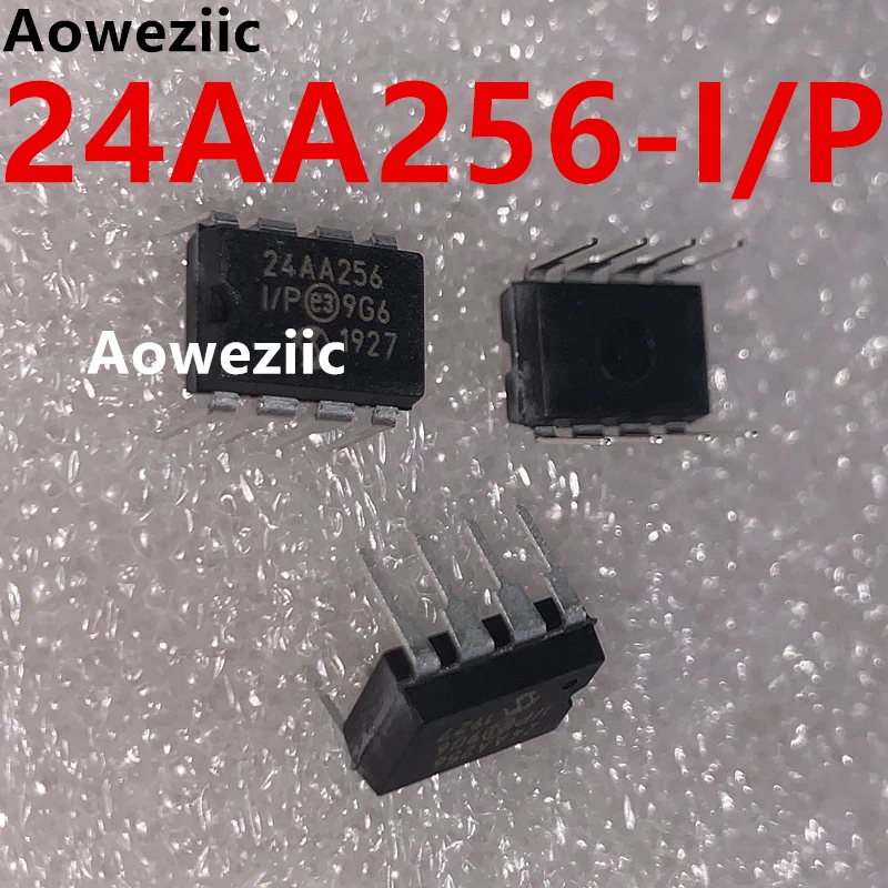 Aoweziic 5Pcs/Lot 24AA256-I/P 24AA256 Memory Chip IC EEPROM 256K I2C 400KHZ 8DIP New Imported Original