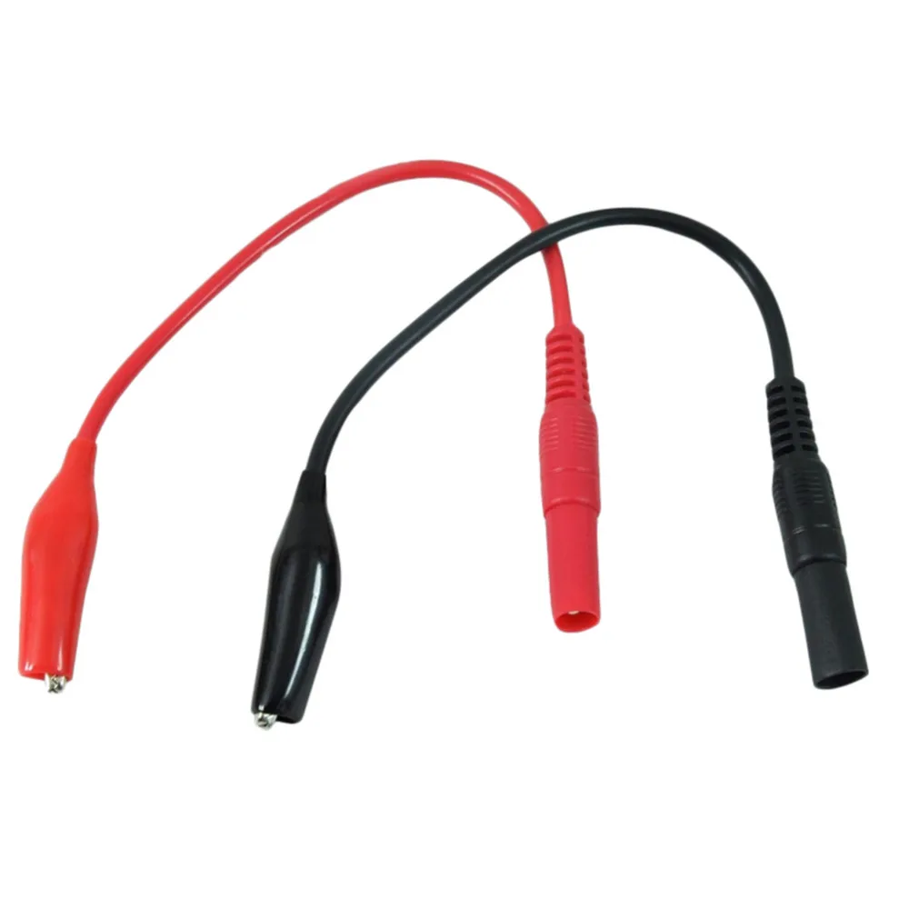 2pcs practical Probe MultiMeter Test Lead & Alligator Crocodile Clip Electrical Clamp For Fluke Meter Testing Red+Black