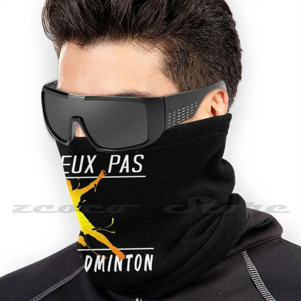 Je Peux Pas J'Ai bádminton "Idée Cadeau Sport", mascarilla De tela reutilizable con filtro De impresión lavable, deportiva De margaritas sportti Loisirs