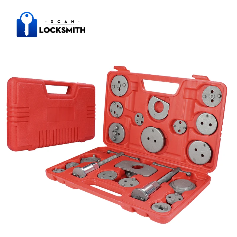 XCAN-Kit de herramientas de pistón de freno de pinza, 22 unidades, rebobinado de frenos de disco, almohadilla trasera para la mayoría de herramientas de reparación de automóviles