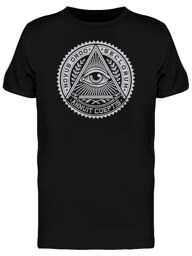 Novus Ordo Seclorum. All Seeing Eye T-Shirt. Summer Cotton Short Sleeve O-Neck Mens T Shirt New S-3XL